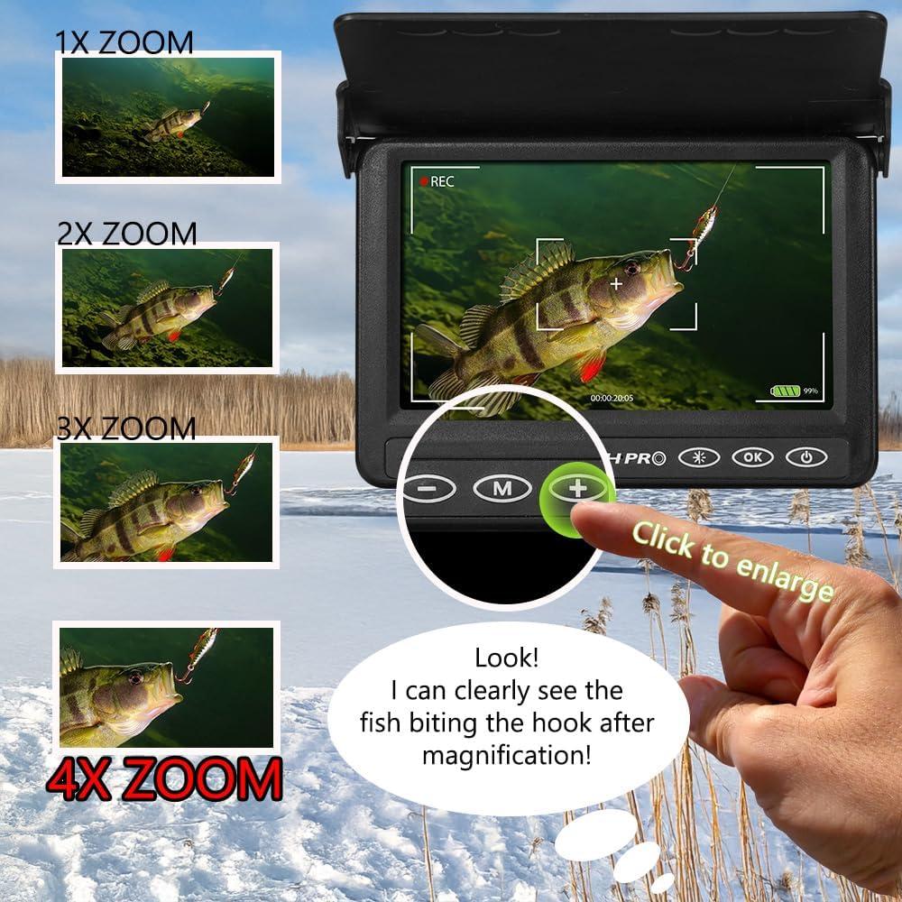 imageFishPRO 2026 Upgrade The PRO in Underwater Fishing Camera 43 Ice Fishing Camera UnderwaterNO Need Learn 1000TVL Ice Fish Gift for Men Ice Fish Finder for Boat Fish wIRUSBC5000mAh50ftKA4315 DVR