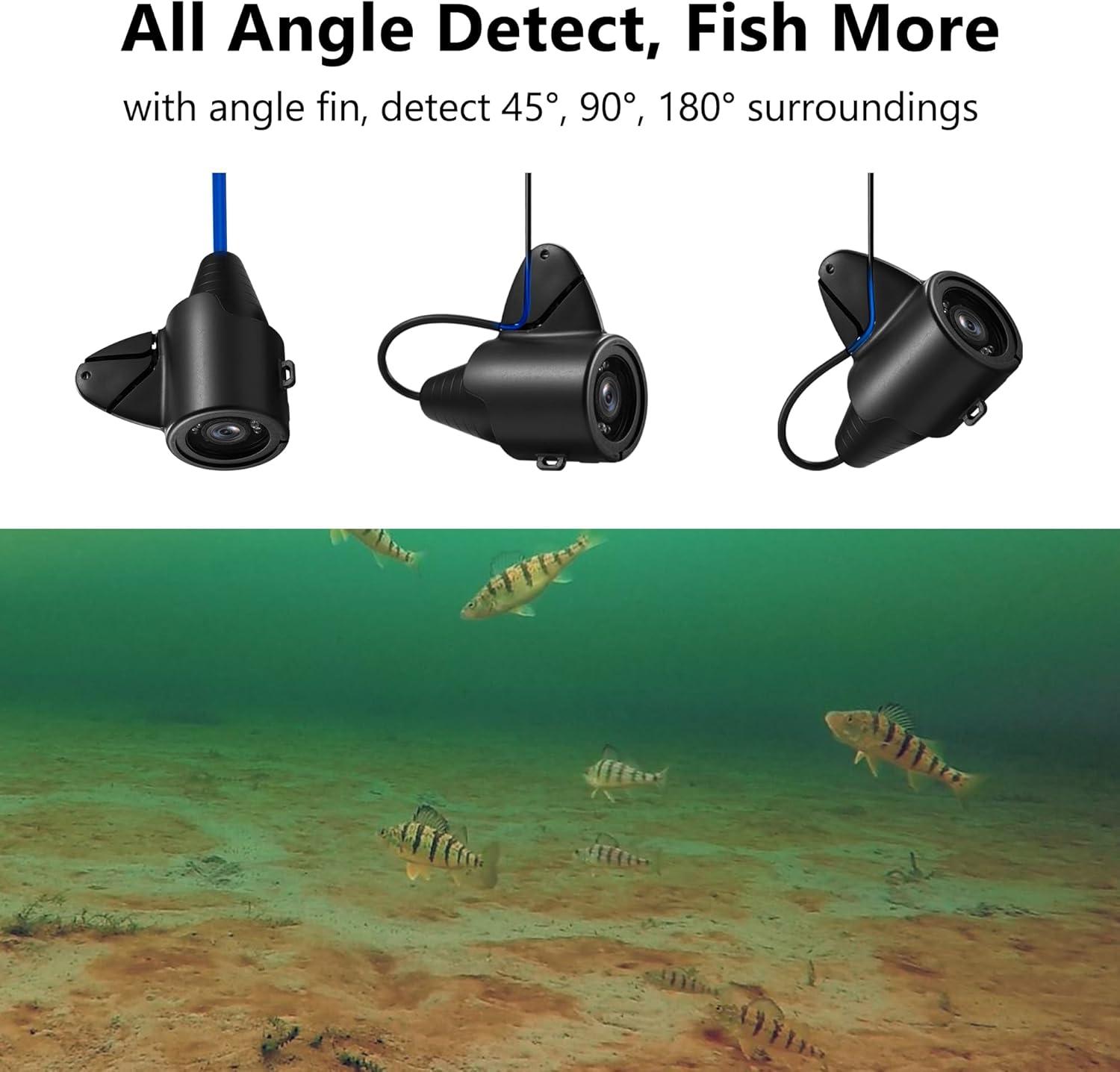 imageFishPRO 2026 Upgrade Underwater Fishing Camera 1200TVL 7 Ice Fishing Camera UnderwaterAluminum Box Fish Finder Ice Fishing Gifts for Men IRLED 4500mAh 50ftALU7015