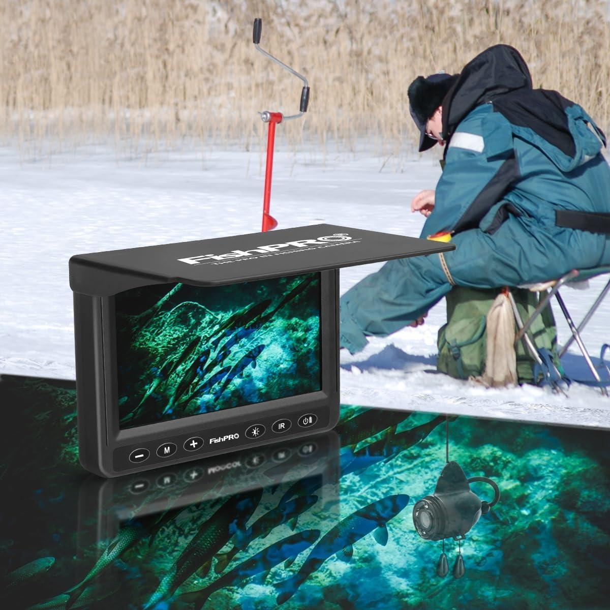 imageFishPRO 2026 Upgrade Underwater Fishing Camera 43 IPS HD 1000 TVL Pocket Ice Fishing Camera Underwater for Fish Portable Fish Finder wLCD Monitor IRLED for Ice Lake Sea Boat Kayak FishingKA4315