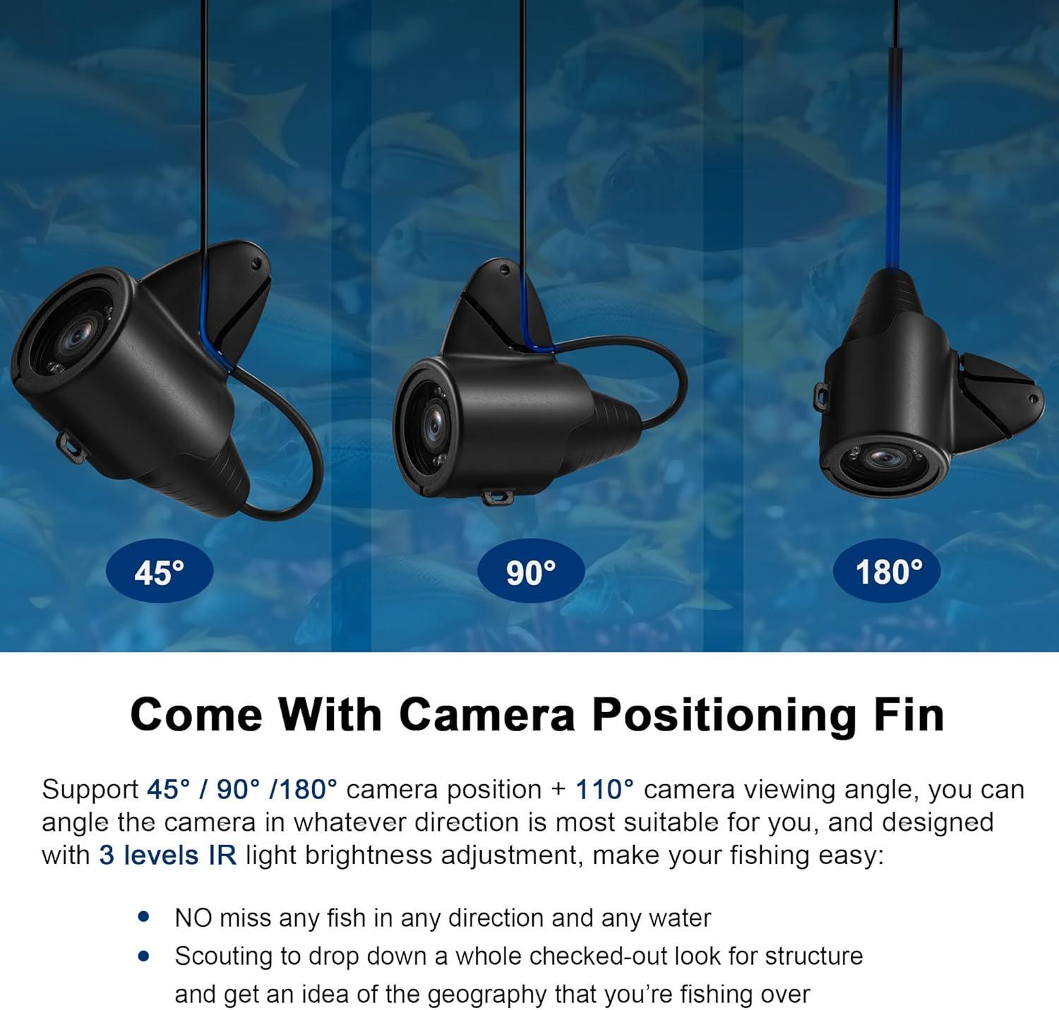 imageFishPRO 2026 Upgrade Underwater Fishing Camera 43 IPS HD 1000 TVL Pocket Ice Fishing Camera Underwater for Fish Portable Fish Finder wLCD Monitor IRLED for Ice Lake Sea Boat Kayak FishingKA4315