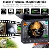 image  7 Trolley Sewer Camera HD 1080P wDVR32GBTelescoping Aluminum Handle ampamp 2 Wheels for Sewer Pipe CameraIPS Screen5000mAh Battery USBC 360 Rotate Drain Cam165ft50mQuickUnlock Y Clamp