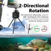 imagem43  Positioner for Underwater Fishing Camera  FullAluminum Tripod for Ice Fishing Camera Underwater 2Way 360 Rotating Remote ampamp Manual Control with 14quot Tilt Mount