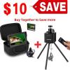 imagebra7  Positioner for Underwater Fishing Camera  FullAluminum Tripod for Ice Fishing Camera Underwater 2Way 360 Rotating Remote ampamp Manual Control with 14quot Tilt Mount