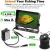 imageFishPRO2025 Upgrade AutoFocus 2 40 Underwater Fishing Camera wDVR 32GB1200TVL Ice Fishing Camera Underwater Fish Finder wIRLED Light for Dark 4500mAh w Spare Charging Port 49ft