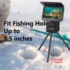 imagebra7 DVR  Positioner for Underwater Fishing Camera  FullAluminum Tripod for Ice Fishing Camera Underwater 2Way 360 Rotating Remote ampamp Manual Control with 14quot Tilt Mount